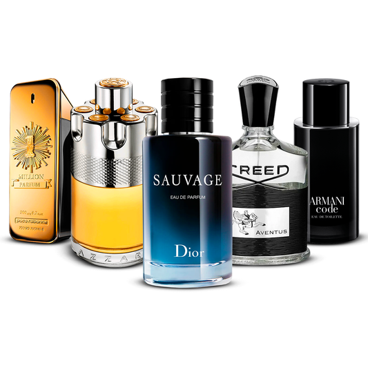 Sada 5 parfémů – 1 Million, Azzaro Wanted, Sauvage, Creed Aventus a Armani Code [100 ml každý]