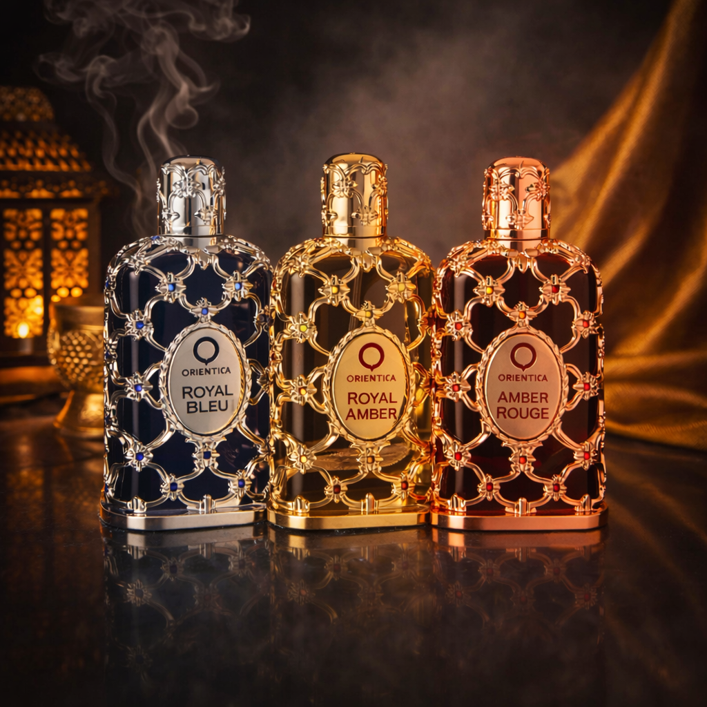 Sada Orientica Luxury Collection Amber Rouge + Royal Amber + Royal Bleu (3 × 30 ml)