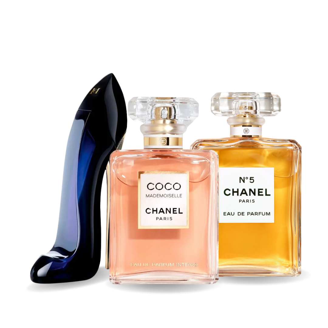Sada 3 parfémů GOOD GIRL, COCO MADEMOISELLE, Chanel Nº5 100 ml