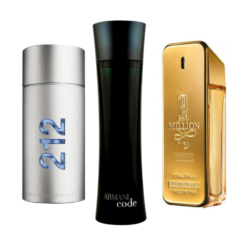 Sada 3 parfémů 212 Men NYC, Paco Rabanne One Million, Armani Code Homme 100 ml