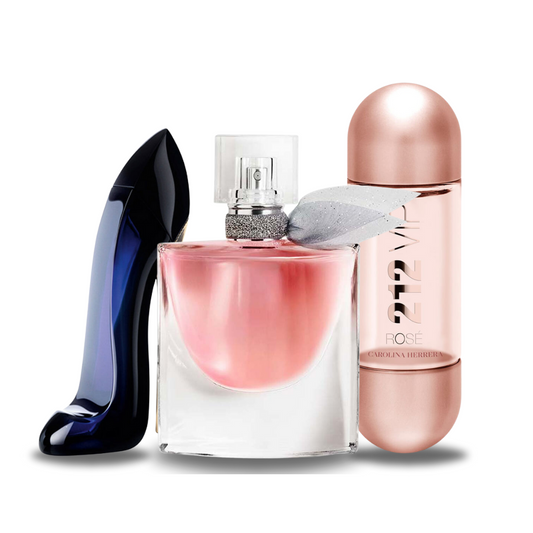 Sada 3 parfémů Carolina Herrera GOOD GIRL, Lancôme LA VIE EST BELLE a Carolina Herrera 212 VIP ROSÉ 100 ml