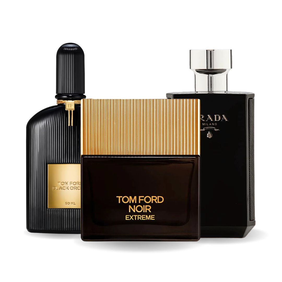 Sada 3 parfémů BLACK ORCHID, NOIR EXTREME, PRADA INTENSE 100 ml