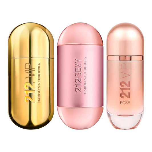 Sada 3 dámských parfémů 212 VIP, 212 Sexy a 212 VIP Rosé