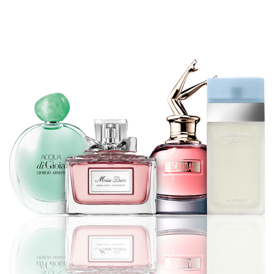 Sada 4 parfémů | Acqua di Gioia, Light Blue, Scandal, Miss Dior 100 ml
