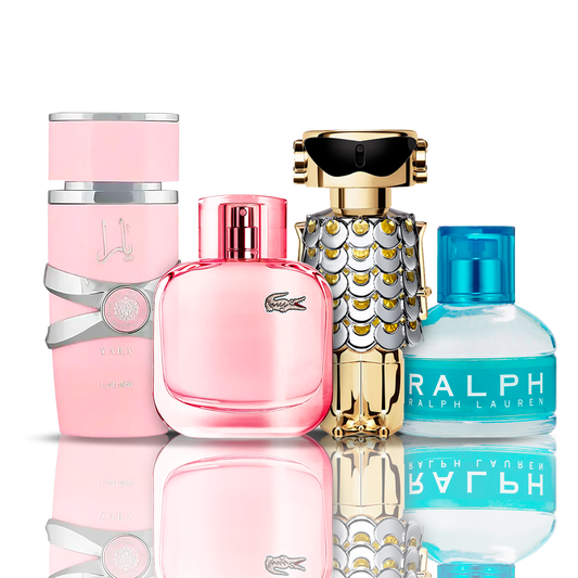 Sada 4 parfémů | Fame + Yara + Lacoste Sparkling + Ralph Lauren 100 ml