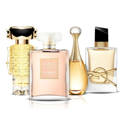 Sada 4 parfémů | Fame, Coco Mademoiselle, J'adore a Libre (100 ml)
